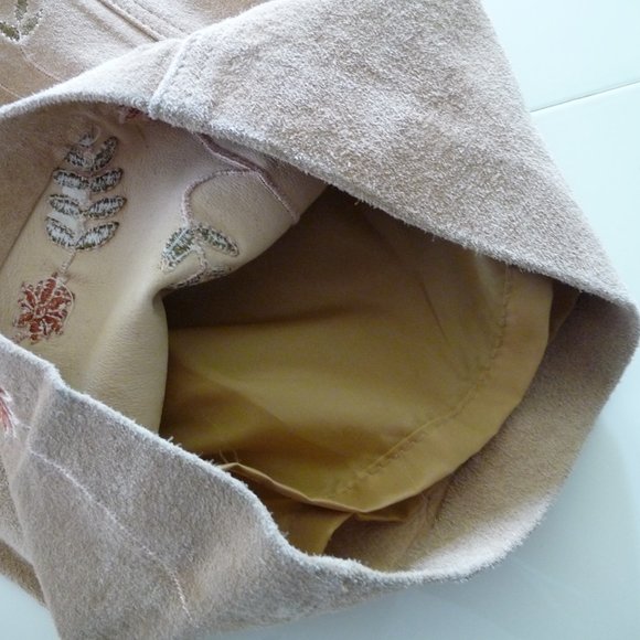 SUTTON STUDIO GORGEOUS/UNIQUE LEATHER EMBROIDERED BOOTCUT PANTS SIZE12 NEW NOTAG - Picture 5 of 7